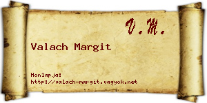 Valach Margit névjegykártya